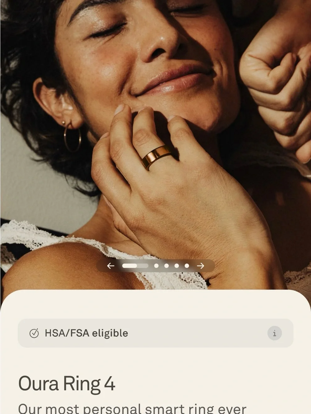 Oura Ring 4 Rose Gold Smart Ring